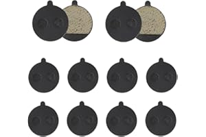 ELITECRAN 5 Pairs Round Disc Brake Pads, Semi-Metallic and Resin Brake Pad Replacements, Bike Brake Pad Parts, Bicycles Brake Accessories, Friction Pads for Electric Scooter/MTB