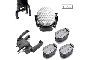 Ailzos Golf Ball Retrievers Mini Foldable Golf Ball Pick Up Tool Saver Putter Grip Black Retriever Plastic Claw Grabber Ball Claw Putter Golf Accessories Tool 5 Pack