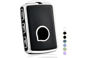OFF WE GO Funda para Llave Coche con Volvo Carcasa para Mando Compatible con C30 S60 S80 S90 V60 V70 V90 XC40 XC60 XC70 XC90 S60L T5 T6 T8 4 Botones TPU Funda para Tarjeta de Llave, Plata Negra