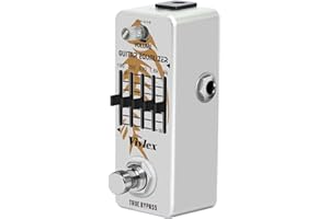 Vivlex LEF-317A - Pedale per chitarra, effetto equalizzatore EQ, mini, analogico a 5 bande, per chitarra elettrica, con True Bypass