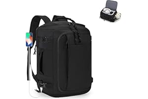 SPAHER Rozszerzalny Plecak Podróżny 40x30x20cm Wizzair 40x30x25 Eurowings Plecak na Laptopa 15,6 Calowy z Portem Łdowania USB Plecak Sportowy z Kieszenią na Buty i Mokre Rzeczy dla Kobiet i Mężczyzn