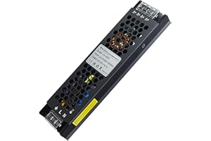 WEISHUO LED Transformateur 12V 200W Constante Tension Alimentation LED Ultra-mince AC 220/230V à DC 12 Volts 16.7 Ampères Bande Lumineuse Transformateur de Conducteur Intérieur Basse Tension