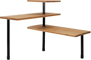 Totally Addict KB5843 - Scaffale Angolare Modulare a 3 Livelli, Marrone, 43 x 43 x 27 cm