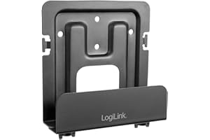 LogiLink BP0049 - Support universel pour lecteurs multimédia, disques durs, câbles, boîtiers satellites, noir ; profondeur réglable de 25 à 39 mm