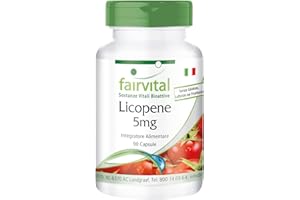 Fairvital | Licopene 5mg - MASSA per 3 mesi - VEGAN - alto dosaggio - 90 capsule - da estratto di pomodoro