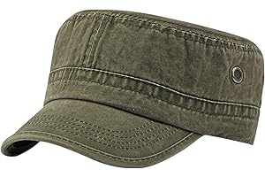 EPCDBBRT 1 Piece Armygreen Military Cap, Unisex-Adults & Kids, Retro Flat Cap, Adjustable, Breathable Cotton, Sun Protection, Perfect For Daily Wear & Outdoor Activities