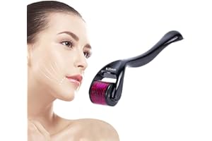 Ikadiya Rodillo De Barba, Rodillo De Microneedling, Roller 0.25mm 540 Titanium Microneedle Roller Para El Crecimiento De La Barba Y El Cuidado De La Barba