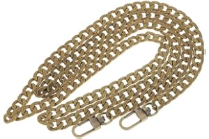 POFET Chaîne de Rechange en métal pour Sac à Main ou Sac à bandoulière Bronze 120 cm