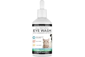 The Healthy Dog Co - Natural Dog Eye Drops - Eye Drops for Dogs and Cats - Dog Eye Wash - Tear Stain Remover for Dogs Eyes with Colloidal Silver - Gentle Dog Eye Cleaner - Cat Eye Drops - 100ml