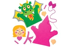 Baker Ross Kits de Costura de Marionetas de Mano Fairy Tale (Paquete de 4), Multicolor (AW692)