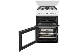 Beko EDG507W 50cm Double Oven Gas Cooker with Gas Hob, White (Pack Of 1)