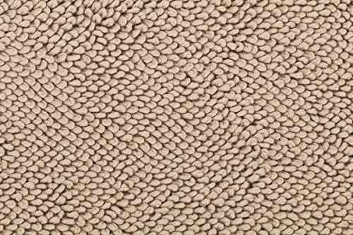 Floringo Luxus Badvorleger Badematte Makkaroni 100% Baumwolle 1700g/m² (60×95, hellbraun) - 3