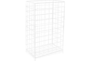 Hypafol Abfallkorb 60 Liter Fassungsvermögen | zum Hängen oder Stellen | Stabil, Weiß, aus Metall | Gitterkorb perfekt für Garage, Werkstatt, Industrie oder Büro! | Robuster Abfalleimer | Papierkorb