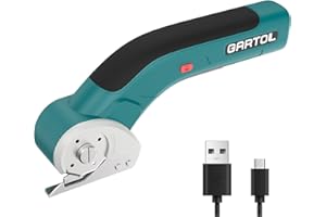 GARTOL Electric Cardboard Cutter, Cordless Electric Scissors for Box, Plastic, Carpet, Fabric, Leather, Cardboard, Low Noise, Portable Powerful Rotary Cutter for Sewing, Crafts, DIY Projects