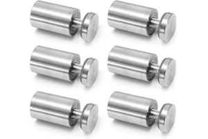 duisoad 6 Pezzi Distanziali per Targhe, Chiodi Pubblicitari Chiodi Pubblicitari in Acciaio Inox per Cartelloni Pubblicitari, Cartelloni Pubblicitari, Fissaggio di Vetri, 25 x 19mm