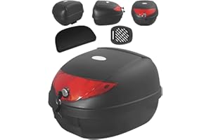 A-PRO Motorrad Roller Top Case 28 Lt anpassungsfähig Befestigungsplatte Schwarz