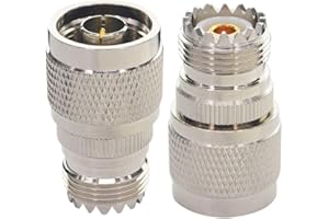 Boobrie Adaptateur Coaxial N Mâle à UHF Femelle SO239 pour Antenne Périphérique LAN sans Fil Càble Coaxial pour Radio WiFi Lot de 2