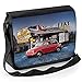 Price comparison product image Personalised Fiat 500 Red Classic Car School Shoulder Work Messenger College Bag Gift