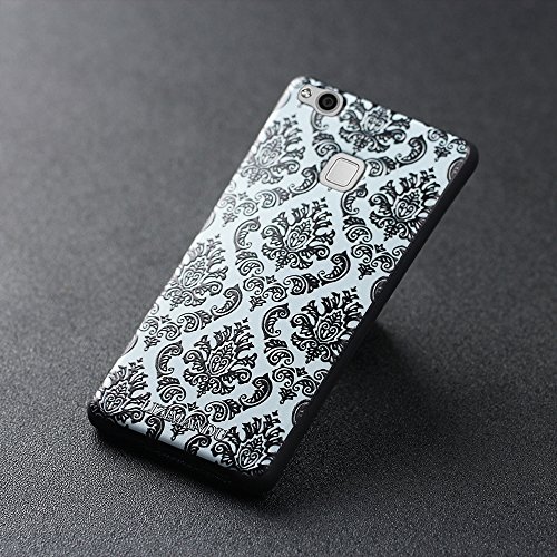 Huawei P9 Lite Funda Lizimandu 3D Patr  n Protectiva Carcasa de Silicona Gel TPU estrecha Case Cover Para huawei p9lite Encaje De Flores Lace Flower  