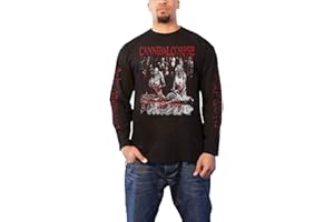 Cannibal Corpse T Shirt Butchered at Birth 2019 Officiel Homme Noir Long Sleeve Size L