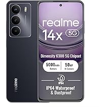 realme 14x 5G Smartphone 8+256GB, Nero Carbonio, Schermo 6.67