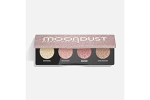 Urban Decay Space Rider Moondust Quad Eyeshadow Palette, 4 Glittery High-Pigment Shimmers, Vegan Formula, Built-In Mirror