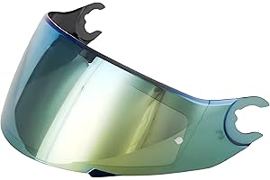 Guajiro - Visiera per casco compatibile con Shark VZ160 Spartan | Skwal | Skwal 2 | D Swawal - Schermo in policarbonato predisposto per Pinlock (Oro)