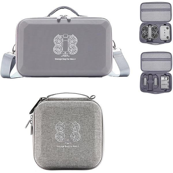 Reisdraagtas voor DJI Neo 2 Fly More Combo-accessoires, draagbare PU- opbergtas voor DJI Neo 2, compatibel met RC-N3 afstandsbediening en batterijoplaadhub, Eenvoudig