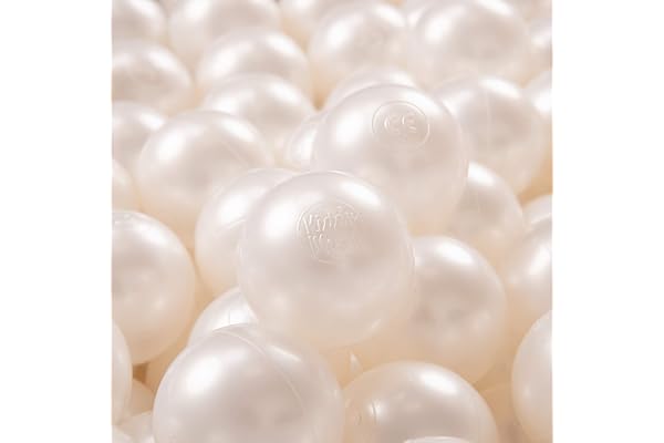 KiddyMoon 100 ∅ 7Cm Balles Colorées Plastique pour Piscine Enfant Bébé Fabriqué en EU, Perle