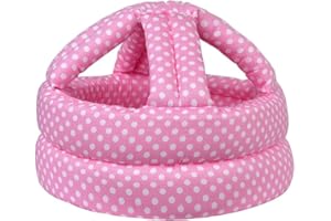 OKYDOKY Baby Head Protector for Crawling, Infant Safety Helmet & Walking Baby Helmet, for Age 6-36 Months, PINK DOT(1pc)