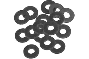 PATIKIL Rondelle Gomma M5, 16Pz 5mm ID 13 mm OD 1.5mm Spessore Rondelle Piatte in Gomma Anello Tenuta Separatore Guarnizione per Tubo Rubinetto Tubo Acqua Bullone Fissaggio, Nero
