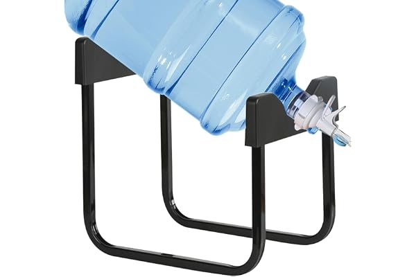 Support de bouteille d'eau de 18 litres et buse distributeur | Support distributeur de boissons antidérapant avec bec verseur | Support de bouteille d'eau avec buse pour carafes non filetées de 55 mm