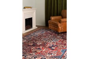 RugVista Galaxy Oriental, Dywan, Dywany nowoczesne, 180 x 120 cm, Prostokąt, Niski, Pokój dzienny, Sypialnia, Kuchnia, Prać w pralce, oeko_tex_100, Rdzawy/Niebieski