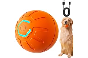 gofiveus Giochi Per Cani, 2025 Nuova Palla Per Cani Interattiva, Pallina Ricaricabile Usb Che Si Muove Da Sola, Automatica Resistente, Giocattoli Per Pallina Cane Taglia Grande E Media (degli agrumi)