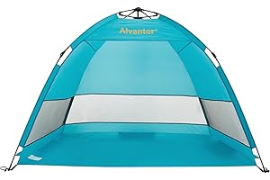 Alvantor Beach Tent Coolhut Plus Beach Umbrella Sun Shelter Cabana Automatic Pop Up UPF 50 Sun Shade Portable Camping Hiking Canopy Easy Set Up Light Weight Windproof Stable 2-3 Person