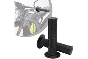 RUNFARR 1 Pair Motorcycle Handlebar Grips,Motorcycle Handle Bar Hand Grips Non-slip for Electric Bike Sur Ron Light Bee S/X-Black