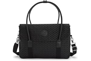 Kipling SUPERWORKER S Borsa a tracolla, borse per computer, Signature Emb (Nero)