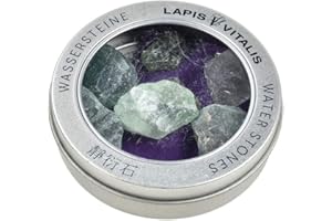 ‎LAPIS VITALIS Lapis Vitalis Water Stones Mixture of Fountain of Youth 100 g – Energy Stones Set in an Elegant Metal Gift Tin – Decorative Raw Stones – Stone Mix of Fluorite, Chrysoprase and Peridot