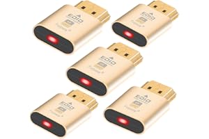 Furjosta HDMI Dummy Plug 4K Headless Ghost Display Emulator Kompatibel mit Windows Mac OSX Linux Unterst黷zung 4kx2k 1080x2160 f黵 Computer Desktop 4K-5P