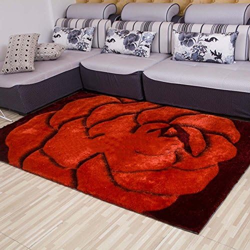 ZHANGRONG- Simple Pastel 3D Ultra-thin Bright Silk Living Room Coffee Table Bedroom Carpet (color, Size Optional) --Home Accessories ( Color : O )