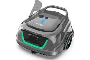 WYBOT (2025 Upgrade) A1 Poolroboter, Laufzeit bis zu 120 Minuten, Pool Roboter Kabellos mit Doppelfilter und Poolroboter Akku, Poolroboter für Aufstellpool bis zu 100㎡(Hellgrau Grün)
