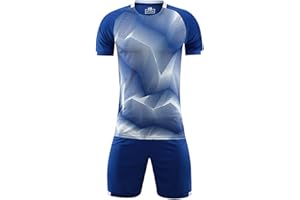 TSSOE Ensemble Vêtements Football Enfant Garçon Tenue Manches Courtes Maillot de Foot France Short Sport Survêtement 5-14 Ans