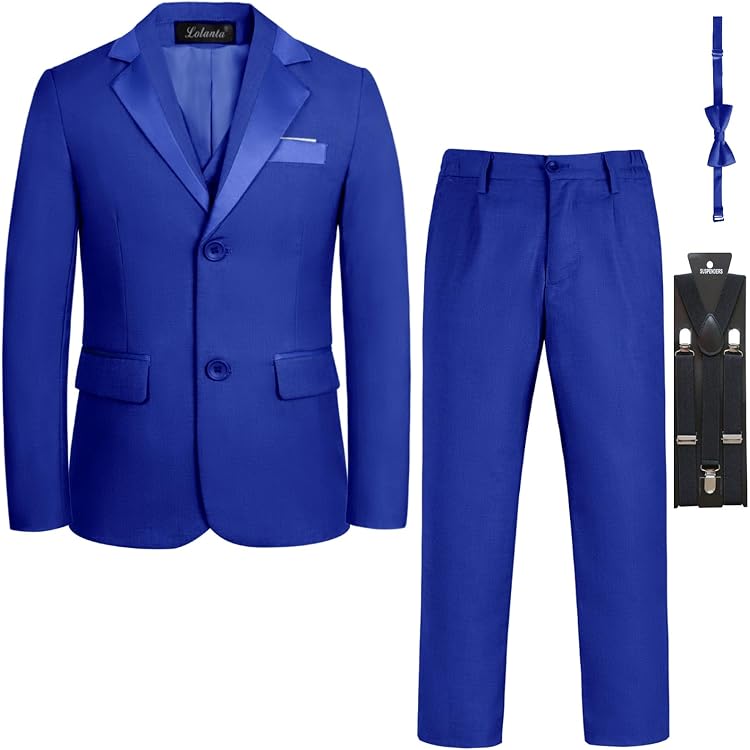 Costume Adolescent Garçon 3 Pièces - Slim Fit Pour Cérémonie, Mariage, Graduation - 10-18 Ans