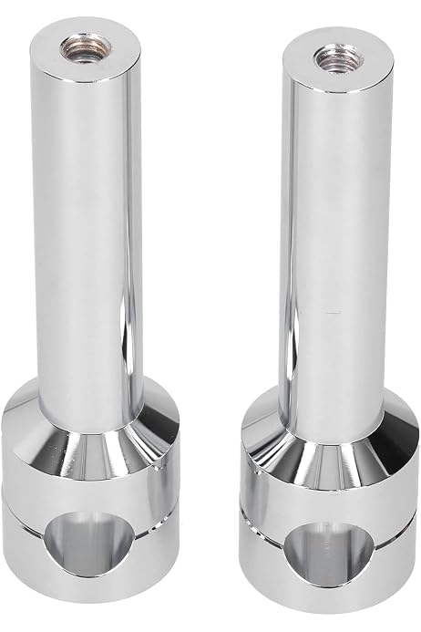 Supports Guidon Moto 22mm - Lot De 2 - Argenté - Universel 7/8" - Pour Rétroviseurs Moto/ATV
