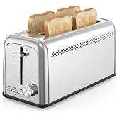 Nilson Life Bread Toaster with Double Slot, 1500 W, 7 Levels of Toasting, Manual Control, Timer, Defrost, Reheat and Cancel,