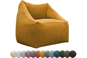 chilly pilley Mini Puf para Sillón Cojín De Suelo para Niños Cojín De Asiento Cojín De Jardín con Respaldo (Miel)