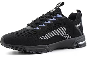 Hitmars Chaussure Running Homme Femme Basket Course Sport Tennis Fitness Gym Outdoor Respirant Confortables Casual Sneakers Schwarz 36-48EU