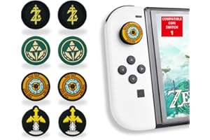 M MARIE MADELEINE EMPORIUM MMEGaming - Coperchi Joystick compatibili con Nintendo Switch 1, tappi per pollice per Nintendo Switch, Grip JoyCon, Grip Compatible Switch Lite, Accessori Switch, Manopole pollice (Zelda)