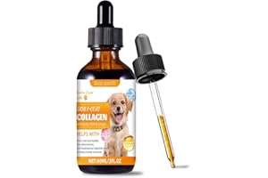 SUWEEI Liquid Collagen for Dogs, Daily Dog Collagen Drops with Biotin, MSM, Ginger, Support for Dog Joints, Skin
