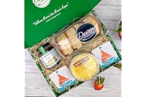 THE CORNISH HAMPER STORE Individual Devon Cream Tea Hamper. Afternoon Tea, Food Hamper, Thank You or Birthday Gift or Treat, Perfect For One Person
